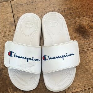 Champion White Slide Sandals